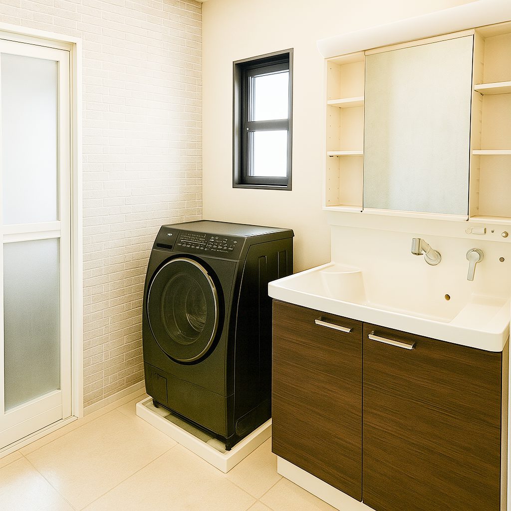 【Garage House⑩】自宅兼事務所!バルコニーでバーベキューができるガレージハウス、洗面室