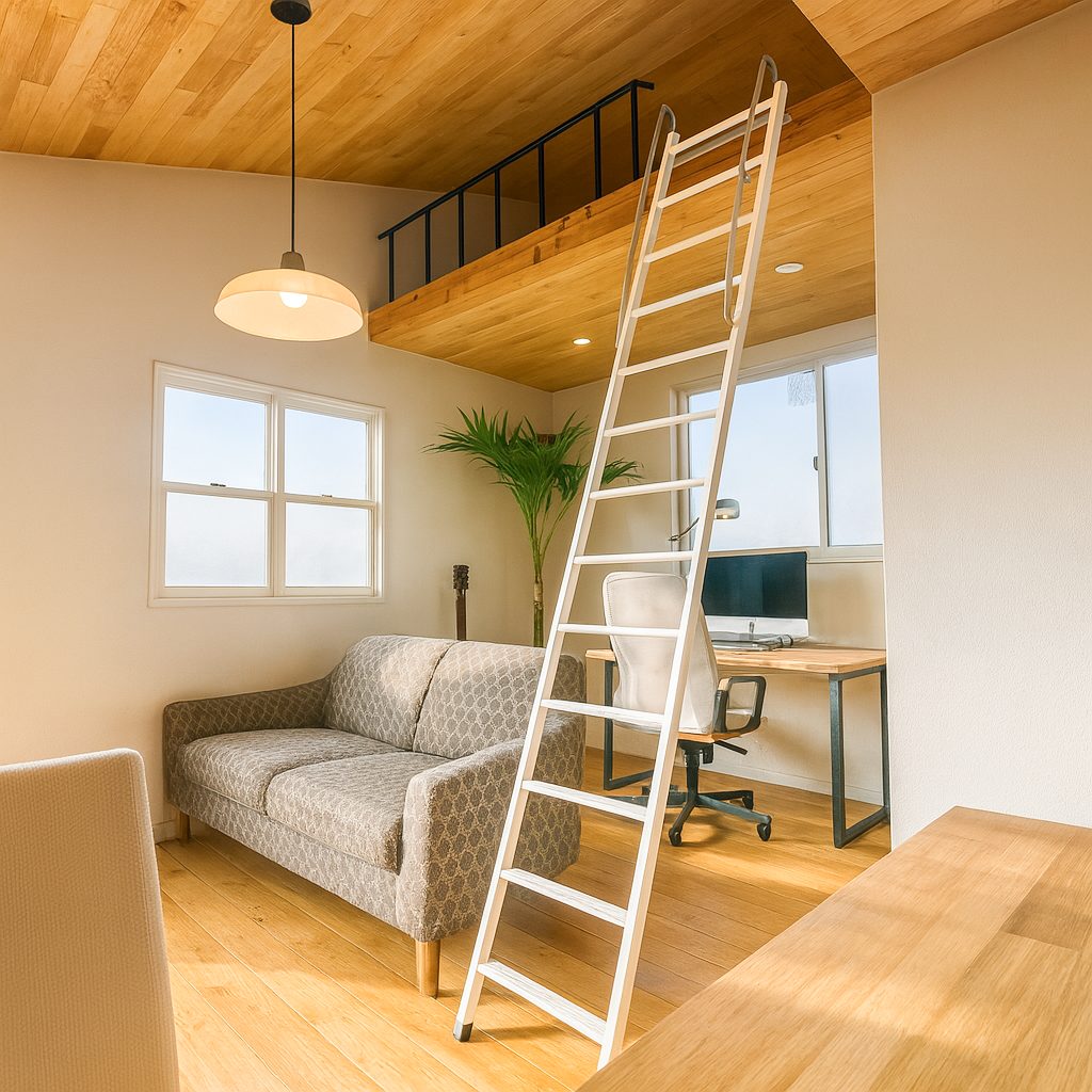 【Garage House①】ナチュラルテイスト2階建てロフト付きのガレージハウス、2Fリビング③