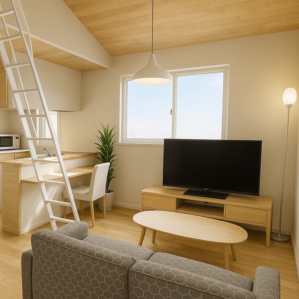 【Garage House①】ナチュラルテイスト2階建てロフト付きのガレージハウス、2Fリビング②