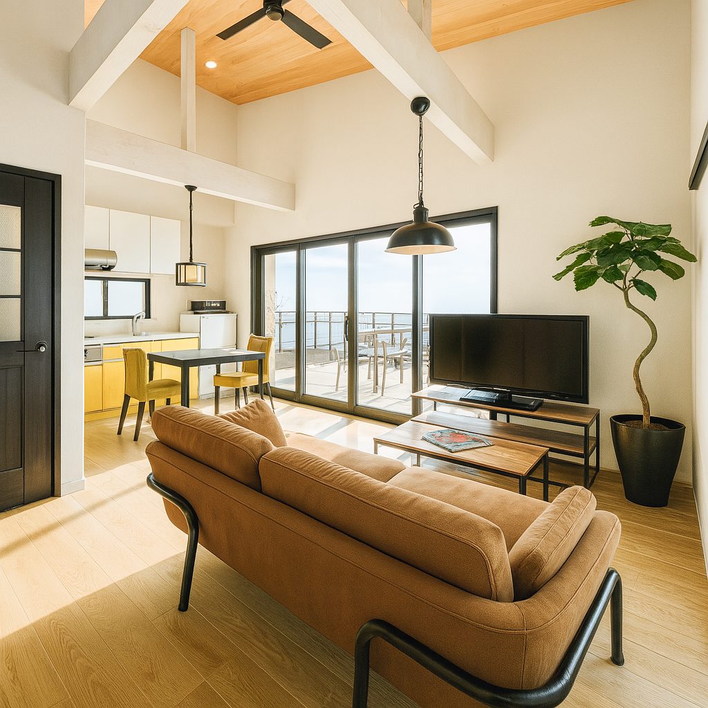 【Garage House⑩】自宅兼事務所!バルコニーでバーベキューができるガレージハウス、リビング③