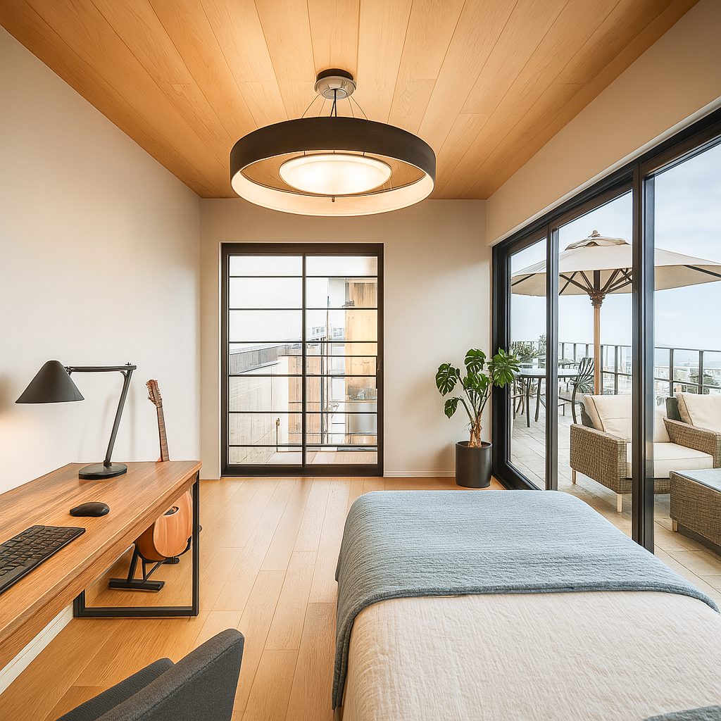 【Garage House⑩】自宅兼事務所!バルコニーでバーベキューができるガレージハウス、洋室②