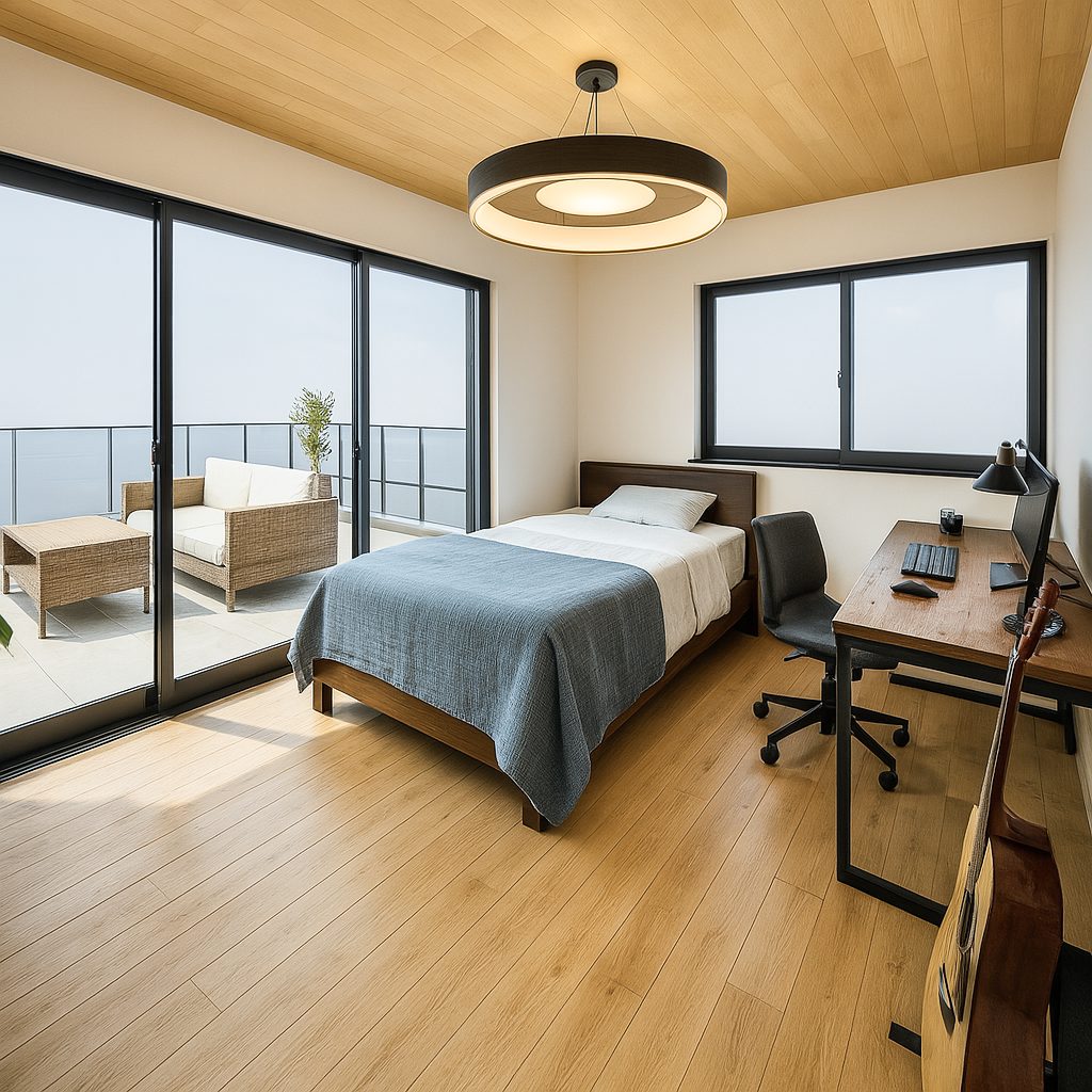 【Garage House⑩】自宅兼事務所!バルコニーでバーベキューができるガレージハウス、洋室①