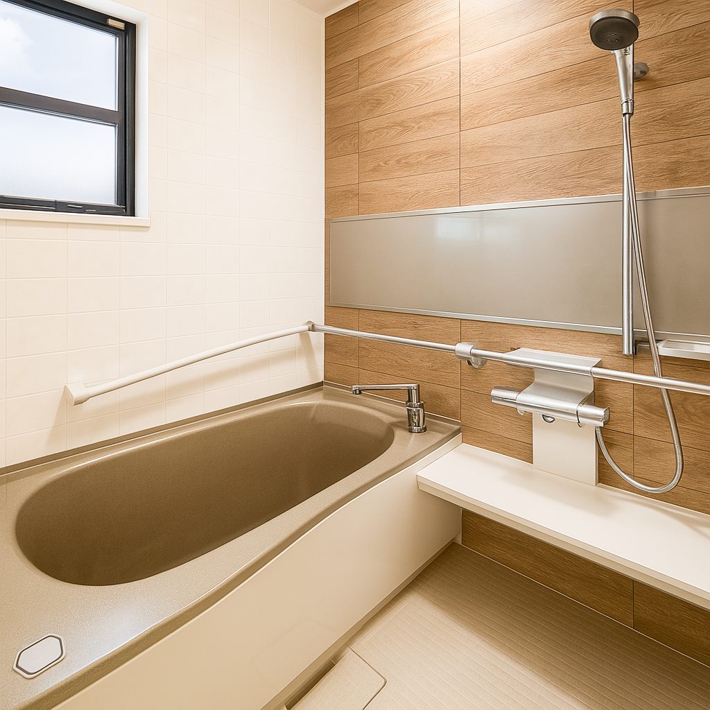 【Garage House⑪】アジアンスタイルの屋上リビングがある平屋ガレージハウス、お風呂