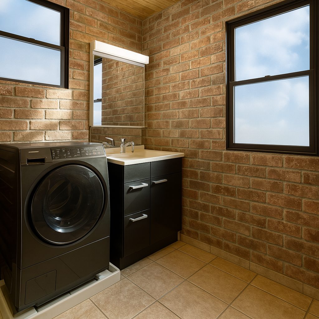 【Garage House⑭】バイクと暮らす3階建て!ブルックリンスタイルのガレージハウス_3F洗面室