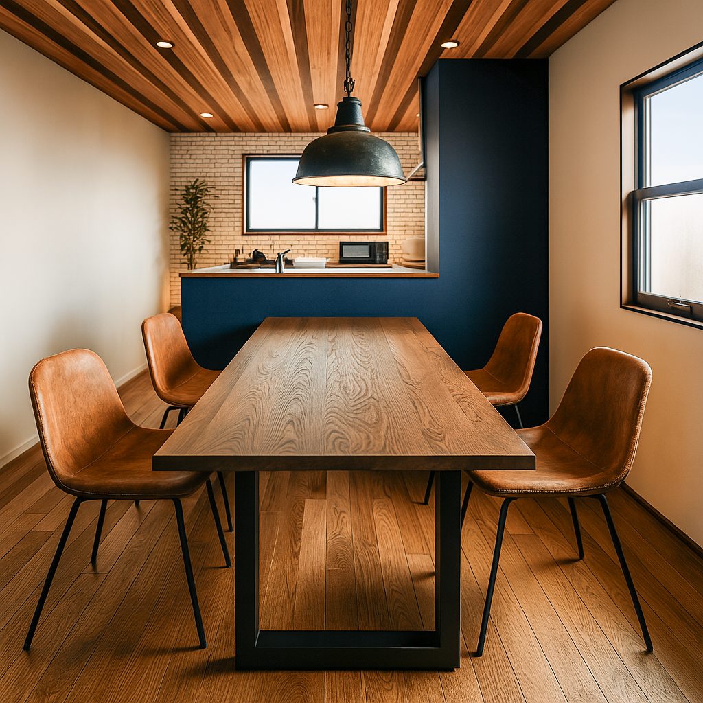 リフォームで可変可能!フレキシブルで自由度が高いガレージハウス、2Fダイニング③