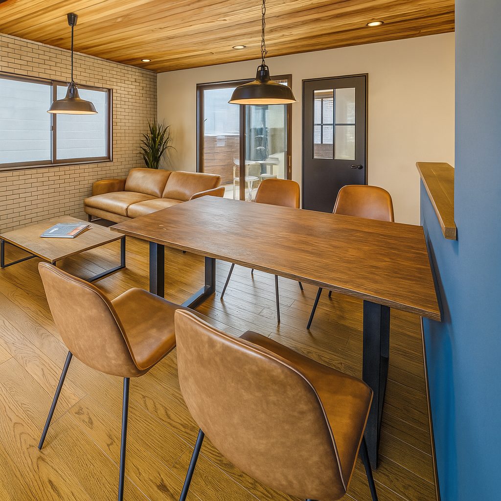 リフォームで可変可能!フレキシブルで自由度が高いガレージハウス、2Fダイニング②