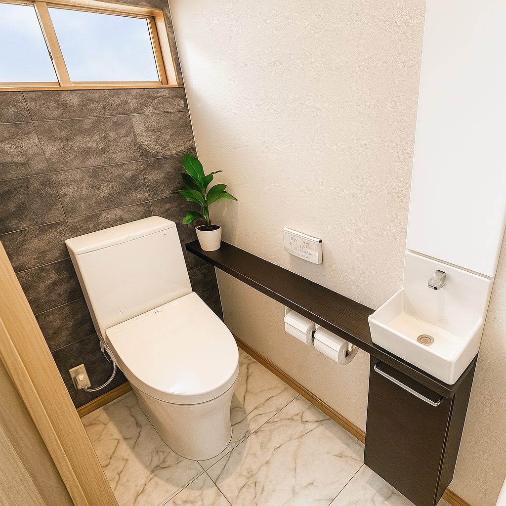 【Garage House②】リッチなLDK!モダンテイスト2階建てのガレージハウス、トイレ