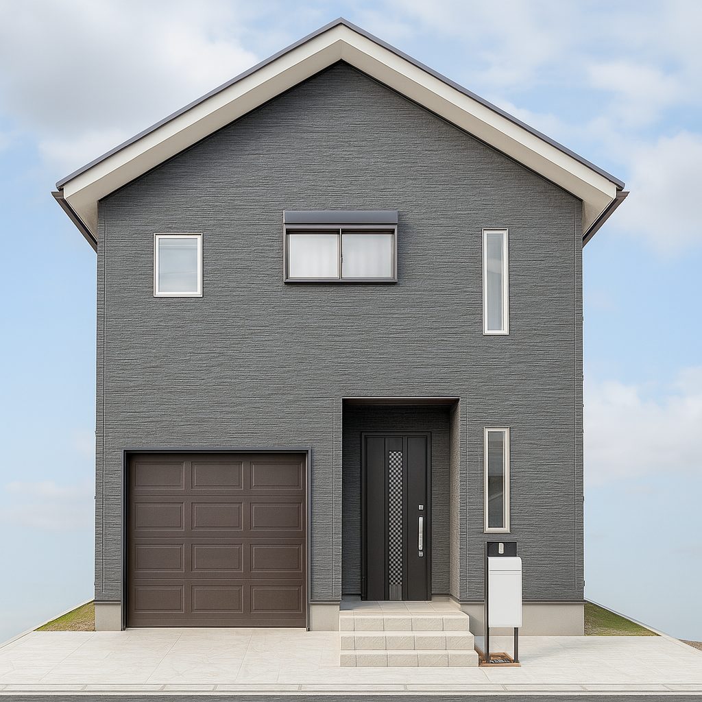 オーバースライダー式ガレージシャッターイメージ参考例②【ガレージハウスのシャッター例】