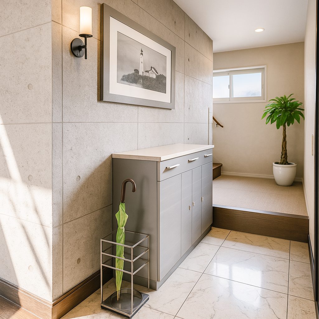 【Garage House②】リッチなLDK!モダンテイスト2階建てのガレージハウス、玄関①