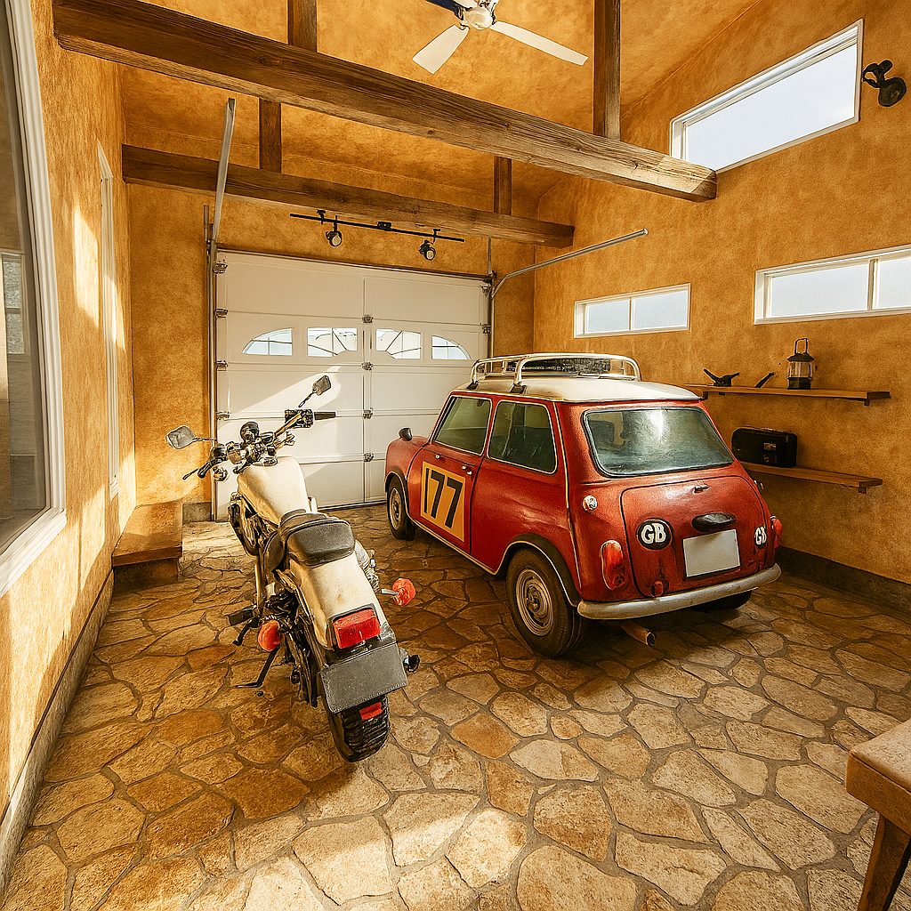 【Garage House③】西海岸カリフォルニアスタイル!平屋のアメリカンガレージハウス、ガレージ④