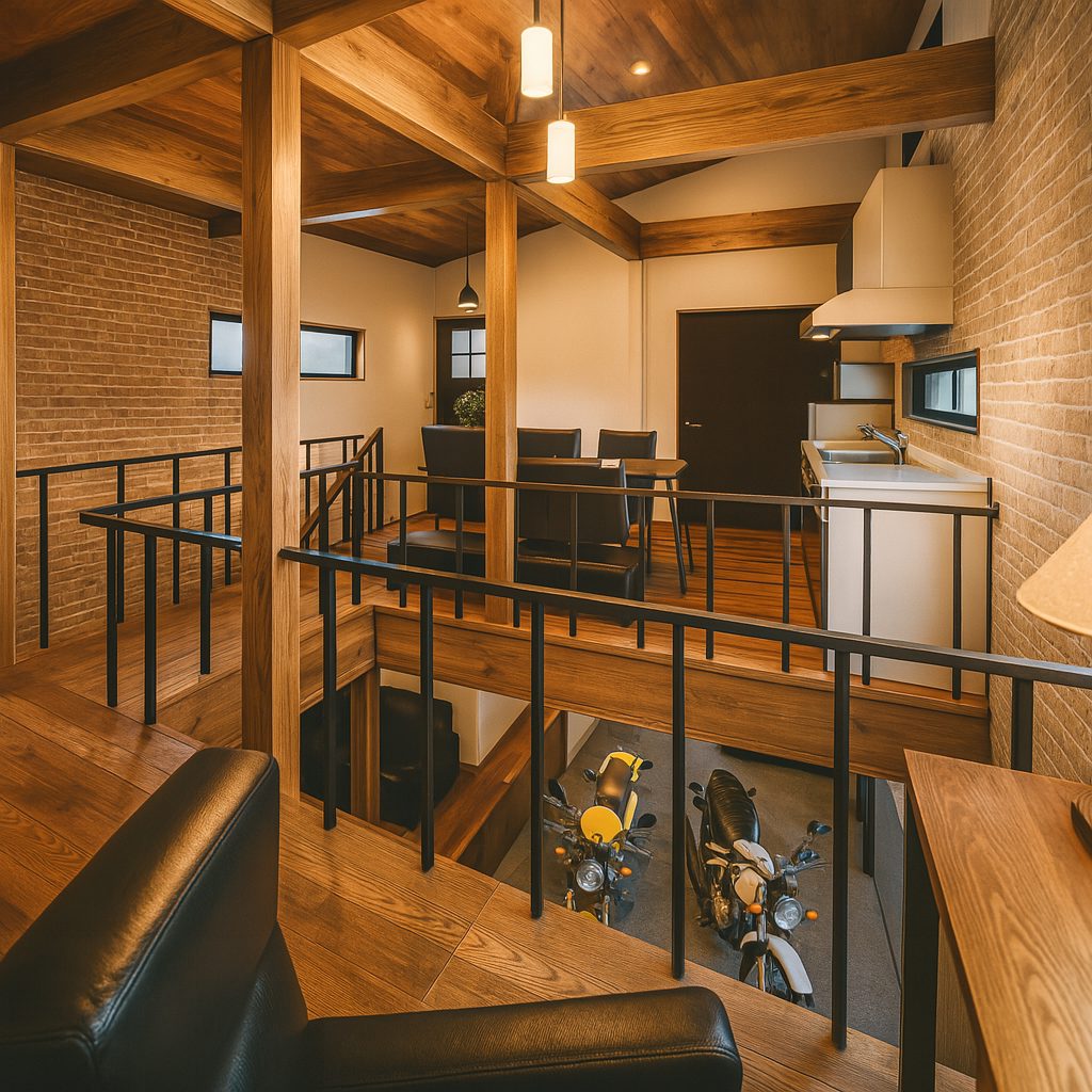 【Garage House④】倉庫みたいな住居!ブルックリンスタイル2階建てのガレージハウス、書斎とベットスペース