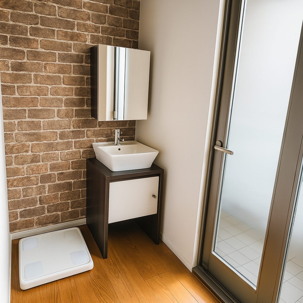 【Garage House④】倉庫みたいな住居!ブルックリンスタイル2階建てのガレージハウス、洗面室