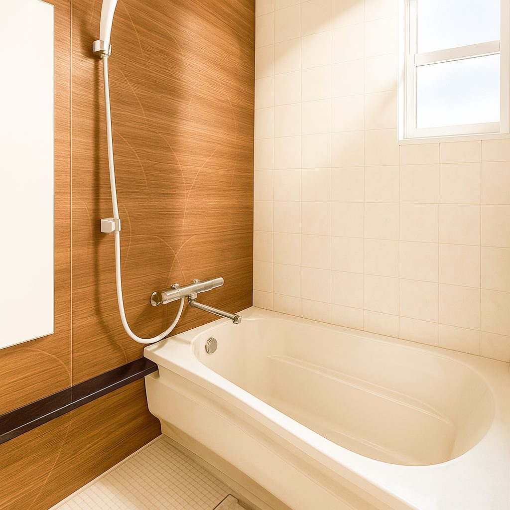 【Garage House⑤】バイクと暮らす家!アジアンスタイル平屋ロフト付きのガレージハウス、お風呂