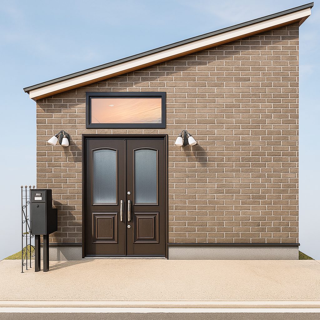 【Garage House⑤】バイクと暮らす家!アジアンスタイル平屋ロフト付きのガレージハウス、昼の建物外観