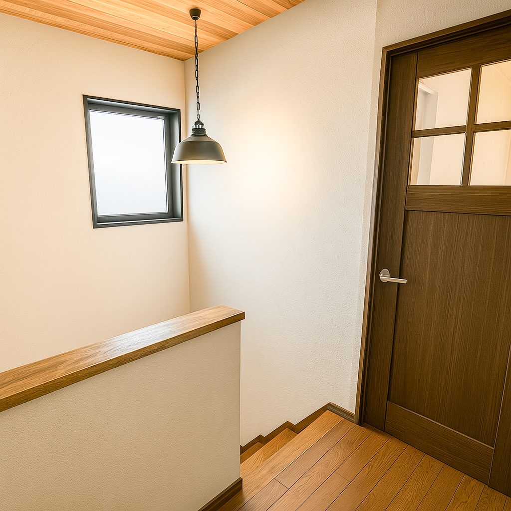 【Garage House⑦】車2台置き!インダストリアルスタイル2LDKの2階建てガレージハウス、2階ホール