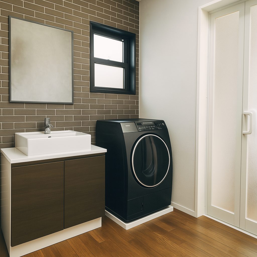 【Garage House⑦】車2台置き!インダストリアルスタイル2LDKの2階建てガレージハウス、洗面室