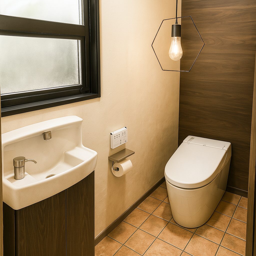 【Garage House⑨】インダストリアルバイカーハウス!スキップフロアのガレージハウス、トイレ