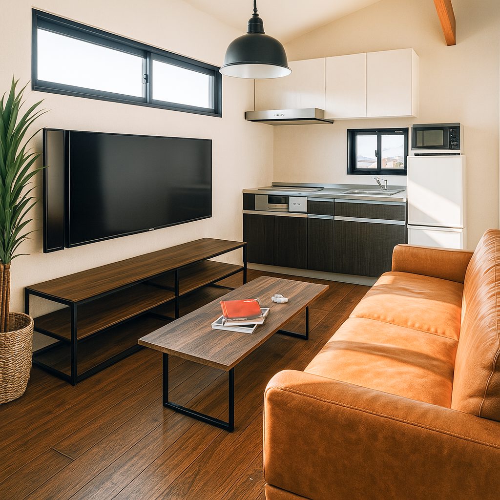 【Garage House⑨】インダストリアルバイカーハウス!スキップフロアのガレージハウス、リビング④