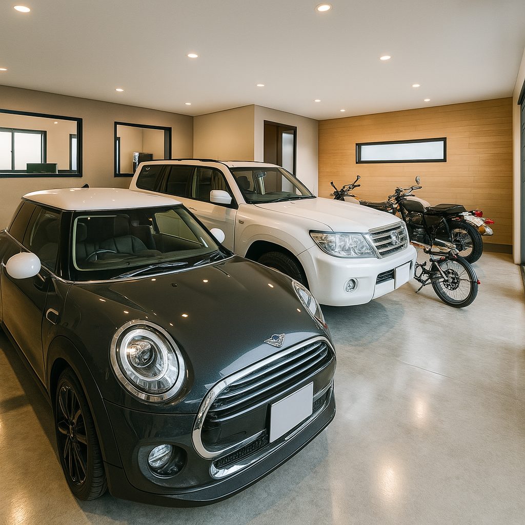 【Garage House⑩】自宅兼事務所!バルコニーでバーベキューができるガレージハウス、ガレージ②