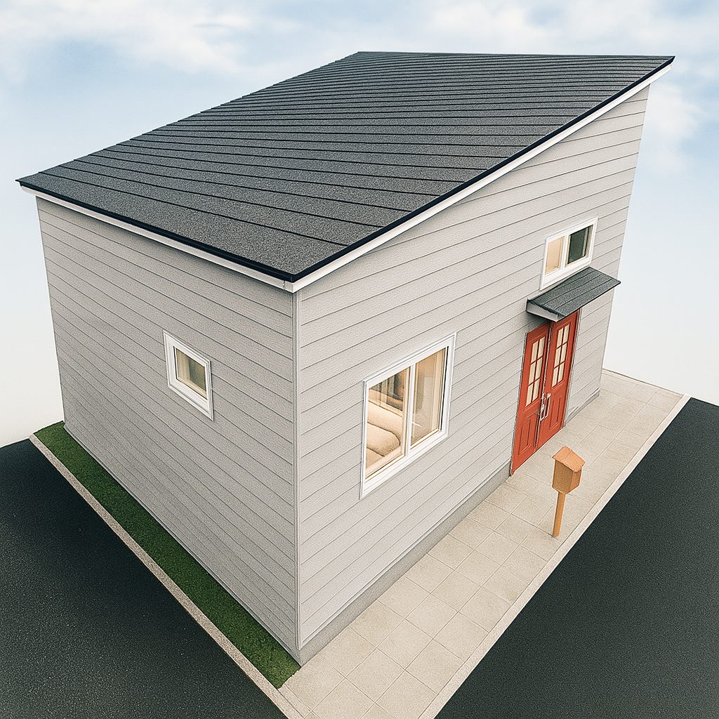 【Garage House⑫】木の家バイカーハウス、スキップフロアの平屋ガレージハウス、片流れ屋根